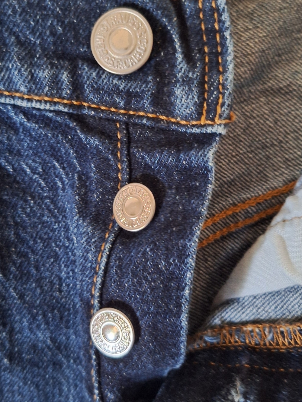 Levi's Blue Washed Jean Shorts